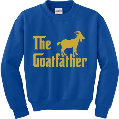 The Goatfather Funny Goat Father Goat Farmer Goat Lover Kids Sweatshirt