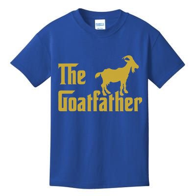 The Goatfather Funny Goat Father Goat Farmer Goat Lover Kids T-Shirt