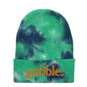 Thanksgiving Gobble Funny Turkey Day Tie Dye 12in Knit Beanie