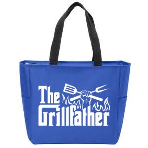 The Grillfather Funny Cool Bbq Grill Chef Funny Gift Zip Tote Bag