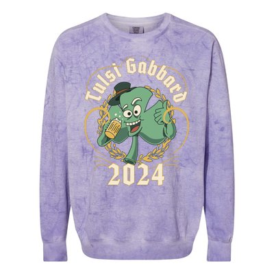 Tulsi Gabbard For President 2024 St Patrick's Day Colorblast Crewneck Sweatshirt