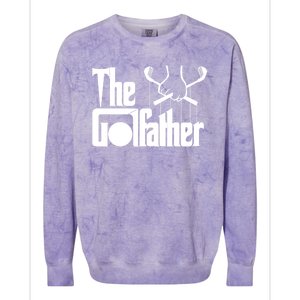 The Golf Father Funny Golfing Colorblast Crewneck Sweatshirt