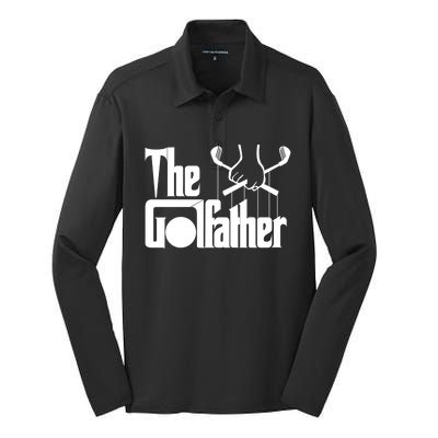 The Golf Father Funny Golfing Silk Touch Performance Long Sleeve Polo