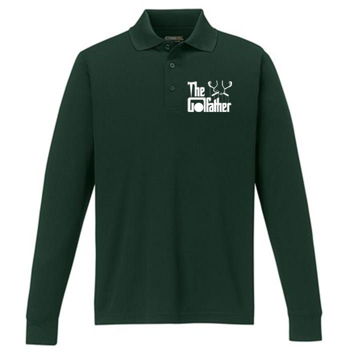 The Golf Father Funny Golfing Performance Long Sleeve Polo