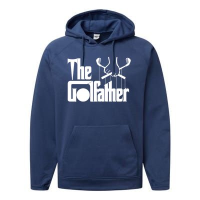 The Golf Father Funny Golfing Performance Fleece Hoodie