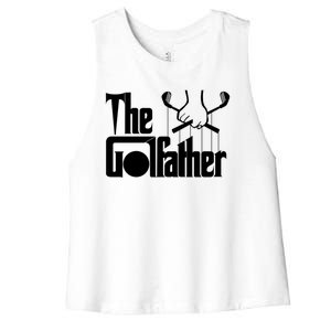 The Golf Father Funny Golfing Women's Racerback Cropped Tank