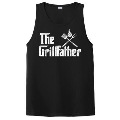 The Grillfather Funny Dad Bbq Gift PosiCharge Competitor Tank