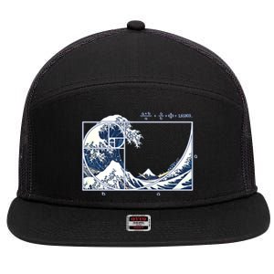 The Great Fibonacci Wave 7 Panel Mesh Trucker Snapback Hat