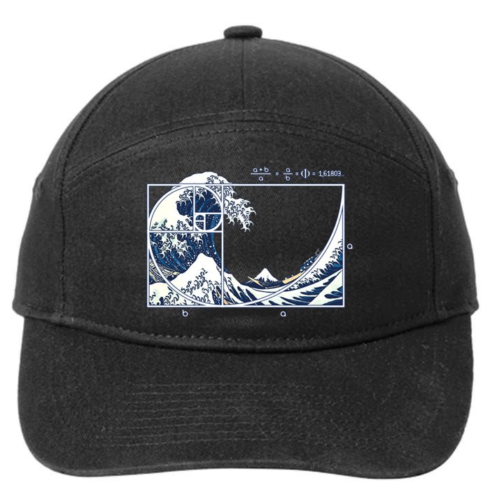 The Great Fibonacci Wave 7-Panel Snapback Hat