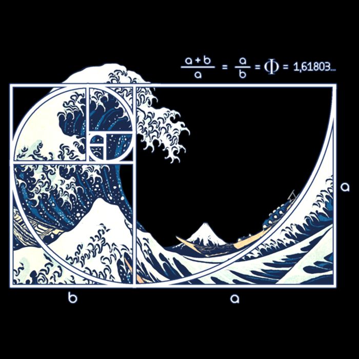 The Great Fibonacci Wave Flat Bill Trucker Hat