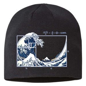 The Great Fibonacci Wave Sustainable Beanie