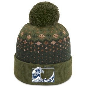 The Great Fibonacci Wave The Baniff Cuffed Pom Beanie