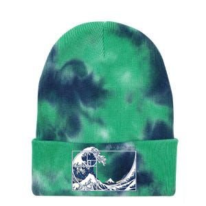 The Great Fibonacci Wave Tie Dye 12in Knit Beanie