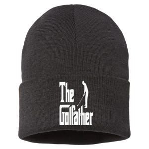 The Golfather Funny Xmas Golf Gift For Golfers Godfather Sustainable Knit Beanie