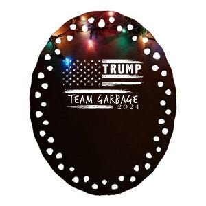 Team Garbage For Trump 2024 Garbage For Trump Votetrump 2024 Ceramic Oval Ornament