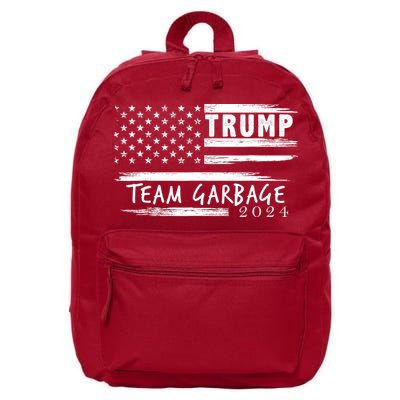 Team Garbage For Trump 2024 Garbage For Trump Votetrump 2024 16 in Basic Backpack