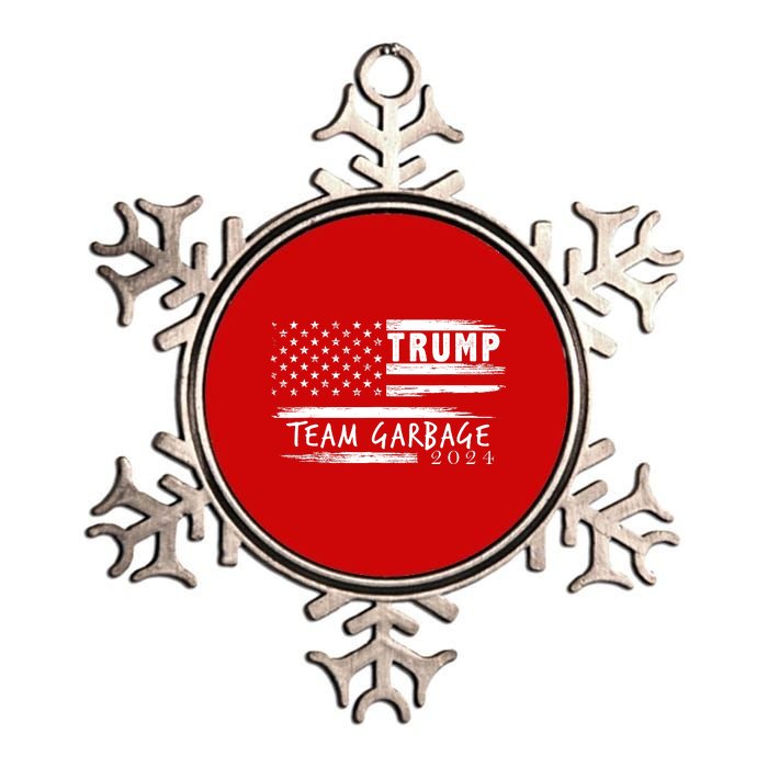 Team Garbage For Trump 2024 Garbage For Trump Votetrump 2024 Metallic Star Ornament