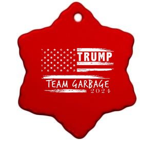 Team Garbage For Trump 2024 Garbage For Trump Votetrump 2024 Ceramic Star Ornament