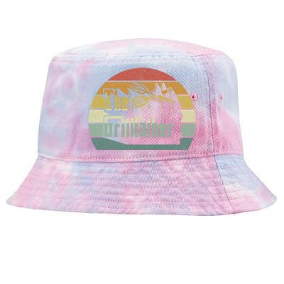 The Grillfather Funny Dad Grandpa Grilling Bbq Meat Retro Gift Tie-Dyed Bucket Hat