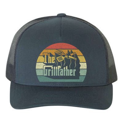 The Grillfather Funny Dad Grandpa Grilling Bbq Meat Retro Gift Yupoong Adult 5-Panel Trucker Hat