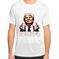 Trump Giving Finger 2024 Flipping Off Design Adult ChromaSoft Performance T-Shirt