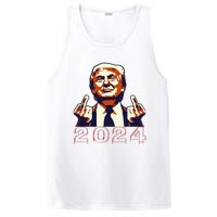 Trump Giving Finger 2024 Flipping Off Design PosiCharge Competitor Tank