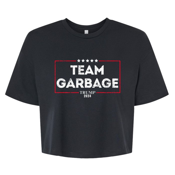 Team Garbage For Trump 2024 Bella+Canvas Jersey Crop Tee