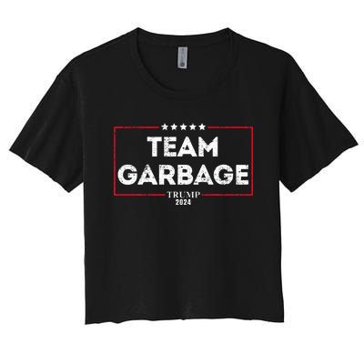 Team Garbage For Trump 2024 Women's Crop Top Tee