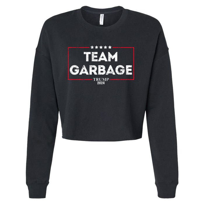 Team Garbage For Trump 2024 Cropped Pullover Crew