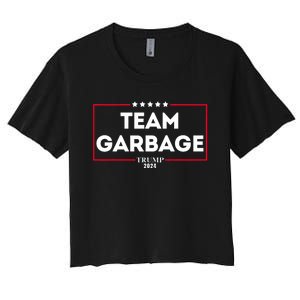 Team Garbage For Trump 2024 Women's Crop Top Tee