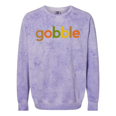 Thanksgiving Gobble Fall Turkey Day Thanks Cute Gift Colorblast Crewneck Sweatshirt