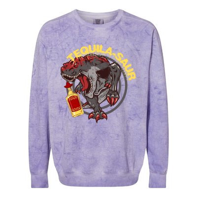 Tequilacool Giftsaur Funny Dinosaur Ing Gift Colorblast Crewneck Sweatshirt