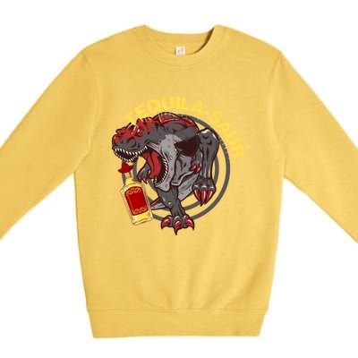 Tequilacool Giftsaur Funny Dinosaur Ing Gift Premium Crewneck Sweatshirt