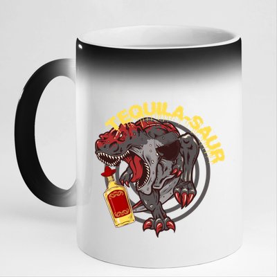 Tequilacool Giftsaur Funny Dinosaur Ing Gift 11oz Black Color Changing Mug