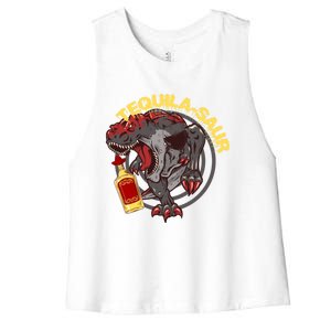 Tequilacool Giftsaur Funny Dinosaur Ing Gift Women's Racerback Cropped Tank