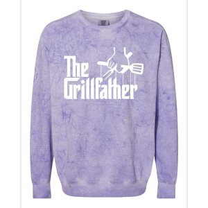 The Grillfather Funny Grilling Cool Gift Colorblast Crewneck Sweatshirt