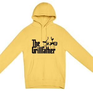 The Grillfather Funny Grilling Cool Gift Premium Pullover Hoodie