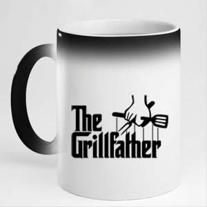 The Grillfather Funny Grilling Cool Gift 11oz Black Color Changing Mug