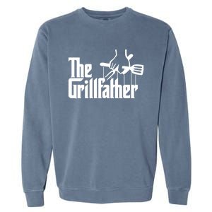 The Grillfather Funny Grilling Cool Gift Garment-Dyed Sweatshirt