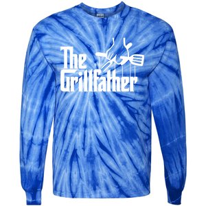 The Grillfather Funny Grilling Cool Gift Tie-Dye Long Sleeve Shirt