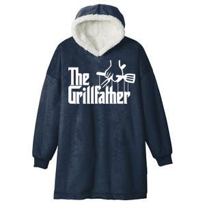 The Grillfather Funny Grilling Cool Gift Hooded Wearable Blanket