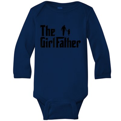 The Girl Father Funny Dad Of Girls Daddy Daughter Baby Long Sleeve Bodysuit