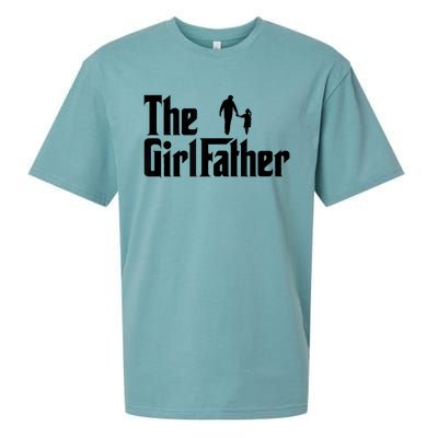 The Girl Father Funny Dad Of Girls Daddy Daughter Sueded Cloud Jersey T-Shirt