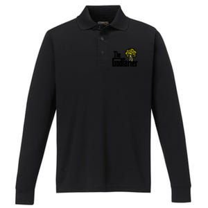 The Godfarter Fart Dad Joke FatherS Day Gift Performance Long Sleeve Polo