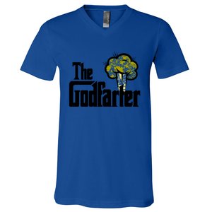 The Godfarter Fart Dad Joke FatherS Day Gift V-Neck T-Shirt