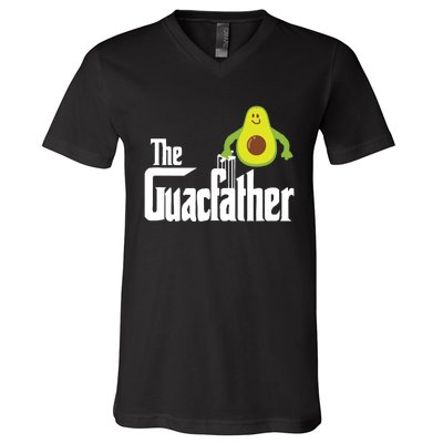 The Guac Father Funny Guacamole Avocado Lover Gift V-Neck T-Shirt