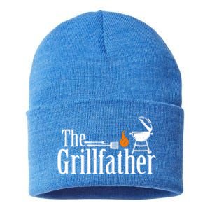 The Grillfather Funny Smoker Grilling Dad Gift Sustainable Knit Beanie