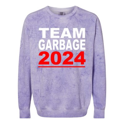 Team Garbage For Trump 2024 Maga Colorblast Crewneck Sweatshirt