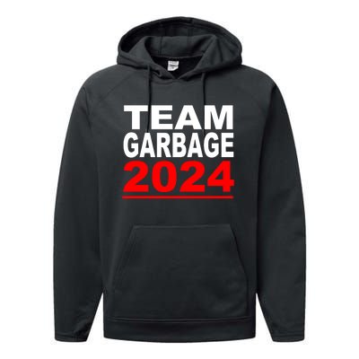 Team Garbage For Trump 2024 Maga Performance Fleece Hoodie