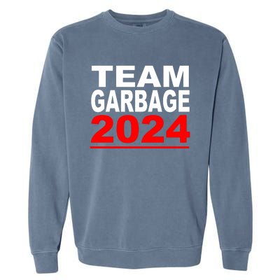 Team Garbage For Trump 2024 Maga Garment-Dyed Sweatshirt